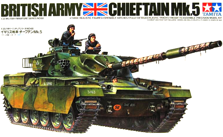 โมเดลรถถังทามิย่า ขนาด 1/35 Tamiya TA35068 British Chieftain Mk 5 Tank Kt
