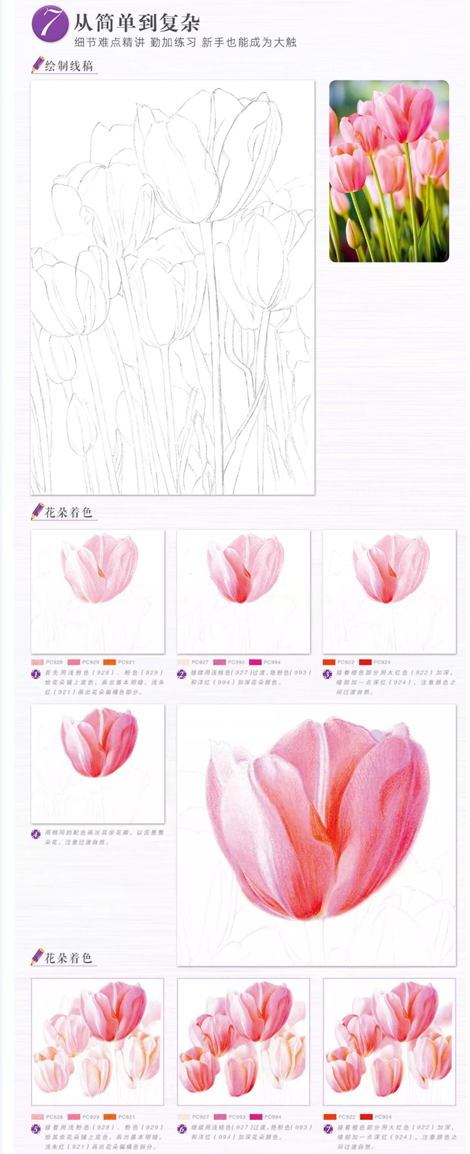 (Pre-order) หนังสือสอนระบายสีไม้ภาพดอกไม้