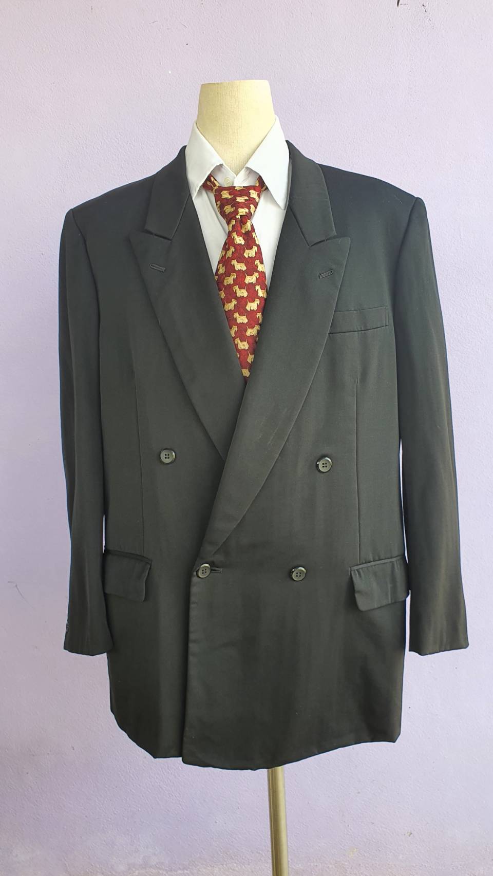SUIT C0012 เสื้อสูท สีดำ มือสอง แบรนด์เนม อก 42 นิ้ว