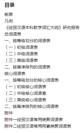 หนังสือหลักสูตรคำศัพท์ภาษาจีนเพื่อธุรกิจสำหรับการศึกษาระดับปริญญาตรี 经贸汉语本科教学词汇大纲 The Word Syllabus of Business Chinese for Undergraduate Education