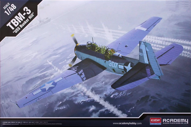 โมเดลเครื่องบินจำลอง Academy ขนาด 1/48 AC12285 TBM-3 "USS Bunker Hill"