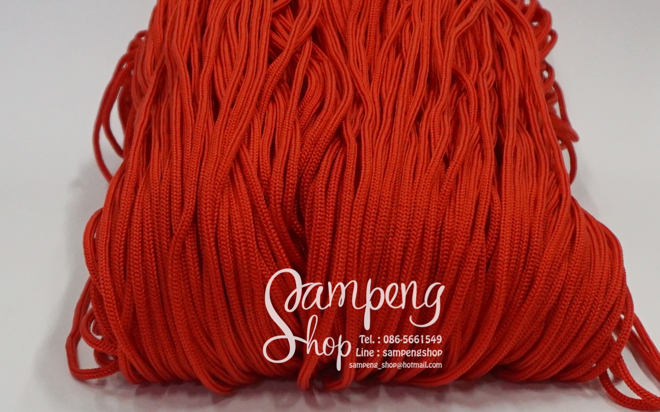 เชือกร่ม P.P. #6 สีแดง (10เมตร)