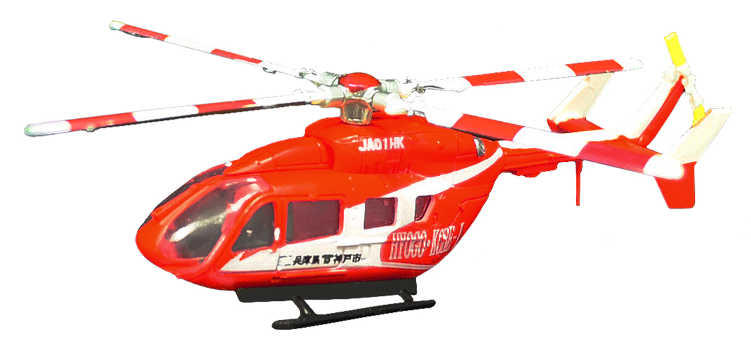 โมเดลเฮลิคอปเตอร์จำลอง ยี่ห้อ F-toys ขนาด 1/144 ชุด Heliborne Collection Vol.8 3A BK117-C2