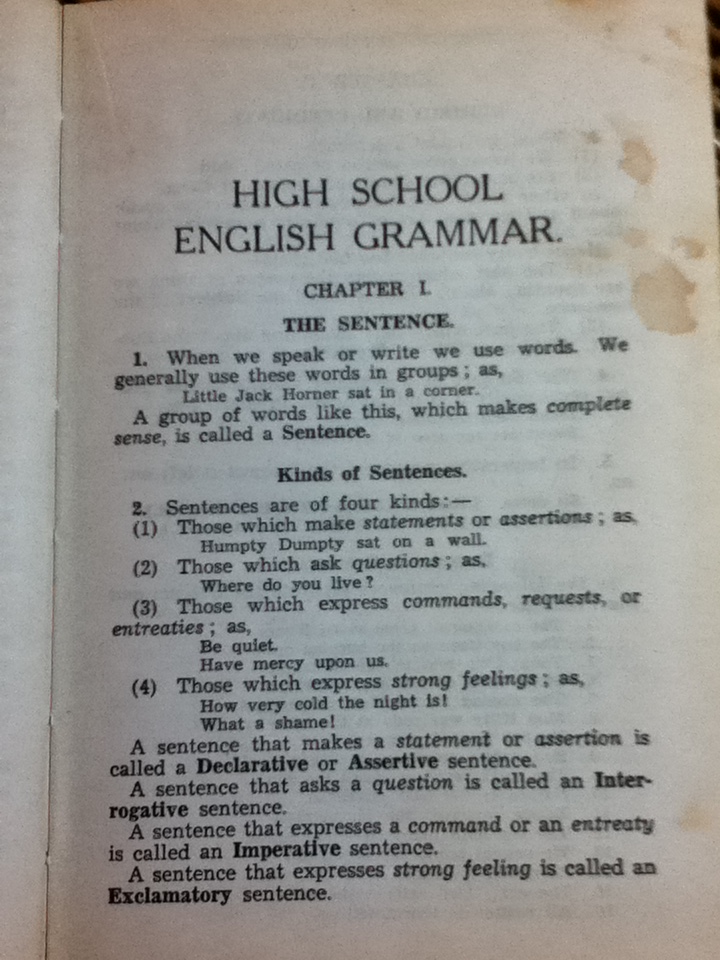 HIGH SCHOOL ENGLISH GRAMMAR/ P.C. WHEN, M.A. (Oxon.)