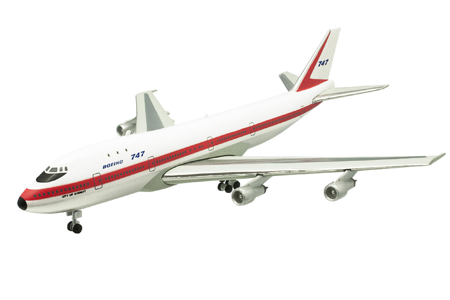 โมเดลเครื่องบินจำลองขนาด 1/500 ยี่ห้อเอฟทอย ชุด Boeing Collection แบบ #1: BOEING 747 - 100 first machine [City of Everett] (1: 500)