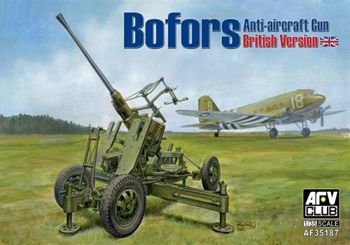 โมเดลปืนต่อสู้อากาศยาน AFV ขนาด 1/35 AF35187 British Of 40 mm.MK.III Anti-Aircraft Gun