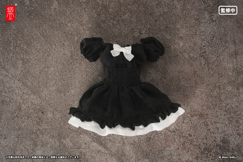 Puff Sleeves One-piece Dress (Black) (DOLL ACCESSORY)(Pre-order)