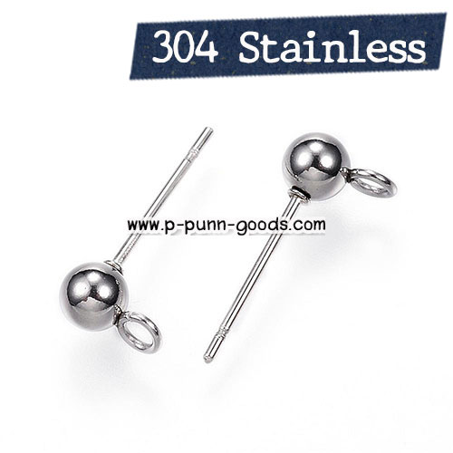 ก้านต่างหูสแตนเลส 15x4มม.(304 Stainless Steel) 1 คู่