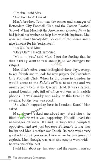 หนังสืออ่านนอกเวลาภาษาอังกฤษเรื่อง The Amsterdam Connection (ระดับ 4) The Amsterdam Connection (Level 4)