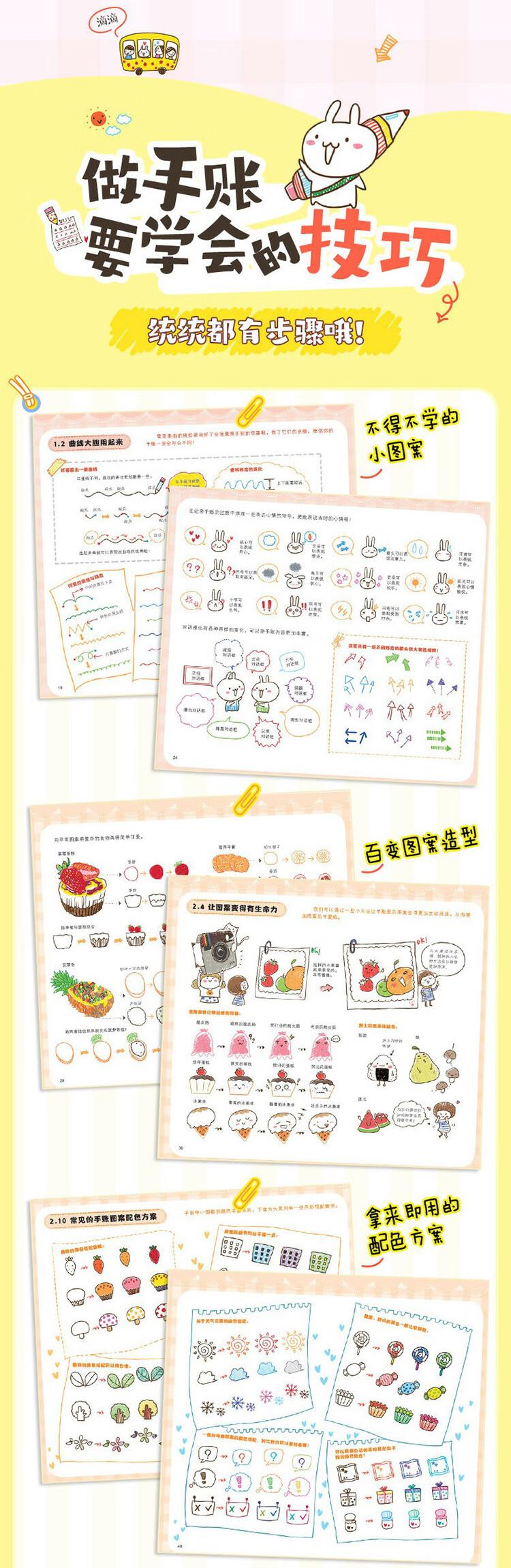 (พร้อมส่ง) หนังสือภาพลายเส้นน่ารักสำหรับตกแต่งสมุดบันทึก-ไดอารี่