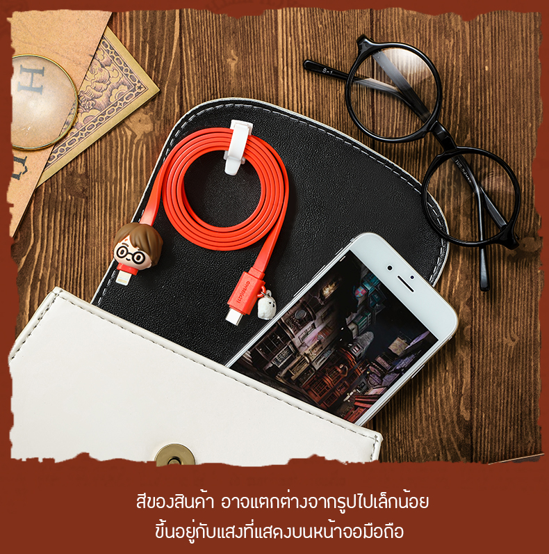 กล่องสุ่มสายชาร์จโทรศัพท์ แฮร์รี่พอตเตอร์ สำหรับ iPhone,Android PopMart x Harry Potter