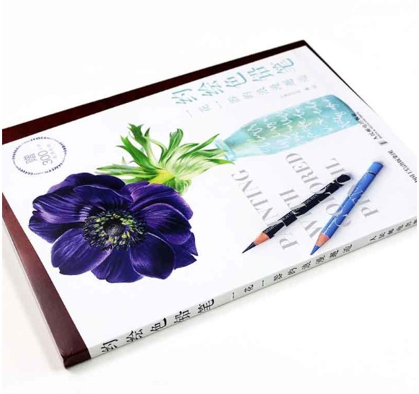 (Pre-order) หนังสือสอนระบายสีไม้ภาพดอกไม้ PAINTING WITH COLORED PENCIL