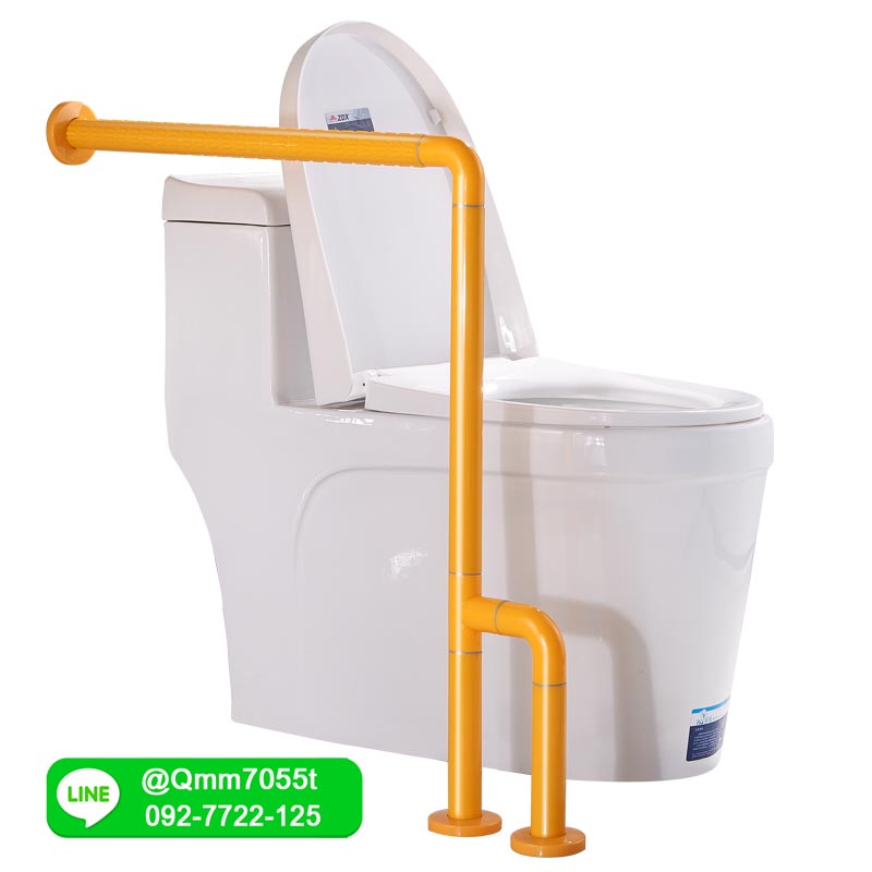 ราว ห้องน้ำ รูปตัวh สีขาวยึดกับพื้น 2 ขา สีขาว