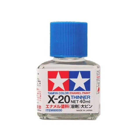 TA80030 Thinner X-20 40ml ทินเนอร์สูำหรับผสมสีสูตรน้ำมัน (อีนาเมล) ทามิย่า