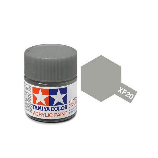 สีทาโมเดลสูตรน้ำอะคริลิกทามิย่า Tamiya Acrylic XF-20 Medium Grey (10 ml)