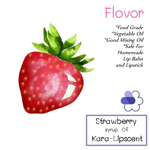 Kara-Lipscent Strawberry syrup Oil กลิ่นน้ำเชื่อมสตอเบอรี่ Sweet Fruity กลิ่นหอมเย้ายวนของผลสตอเบอรี่สุก ละลายในน้ำมัน COA