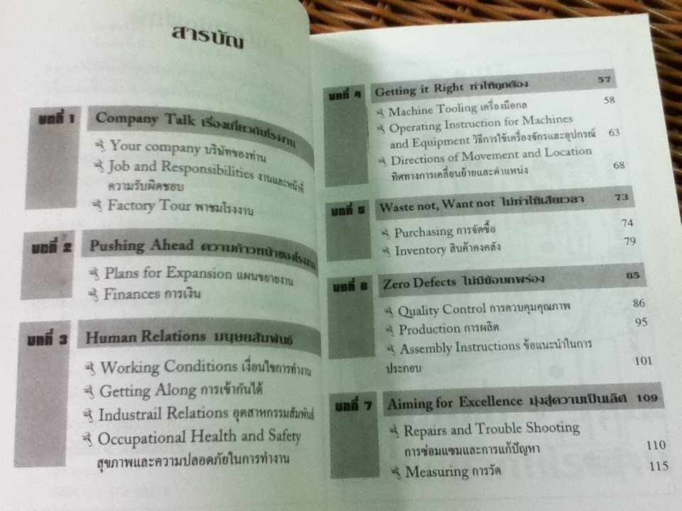 สนทนาภาษาอังกฤษในโรงงาน