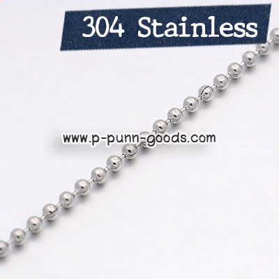 โซ่สแตนเลส โซ่ไข่ปลา 2.5 มม.1 เมตร (304 Stainless Steel)