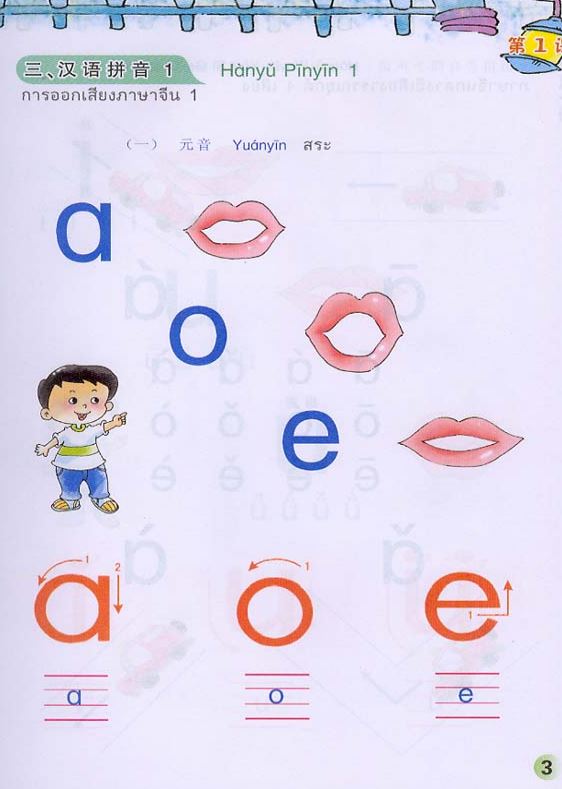 แบบเรียนภาษาจีนหรรษา 1 (แบบเรียนภาษาจีน สำหรับนักเรียน ชั้นประถมศึกษา)+แบบฝึกหัด+CD 开开汉语 - 泰国小学中文课本·第1册（含练习册、CD）Open Sesame Chinese Vol.1 with Workbook and 1CD