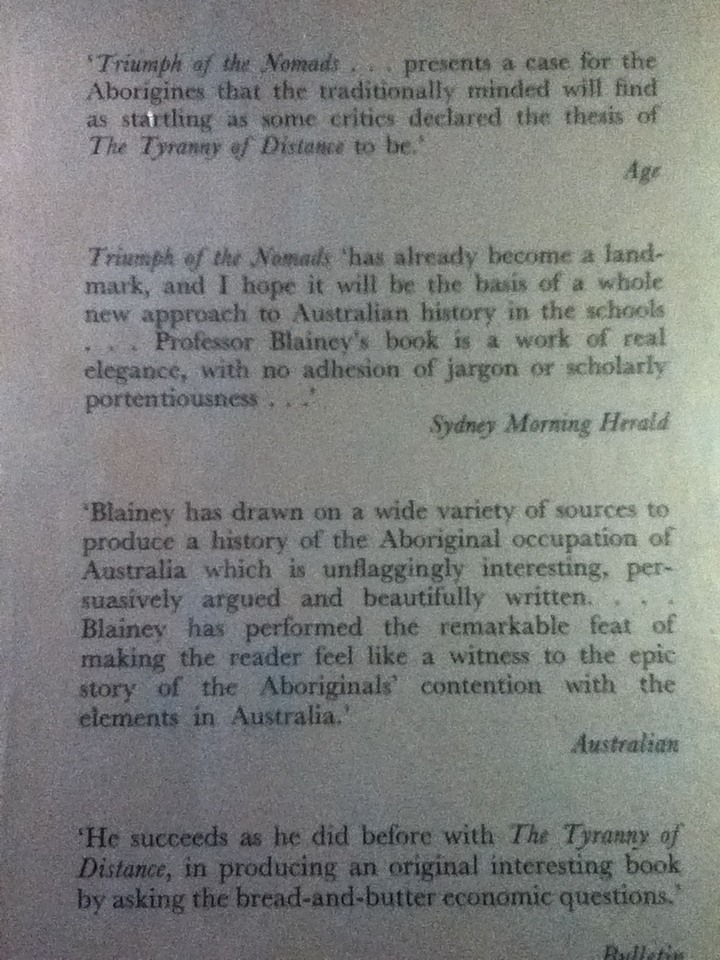 TRIUMPH OF THE NOMADS A History of Ancient Australia