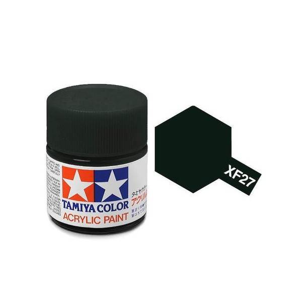สีทาโมเดลสูตรน้ำอะคริลิกทามิย่า Tamiya Acrylic XF-27 Black Green (10 ml)