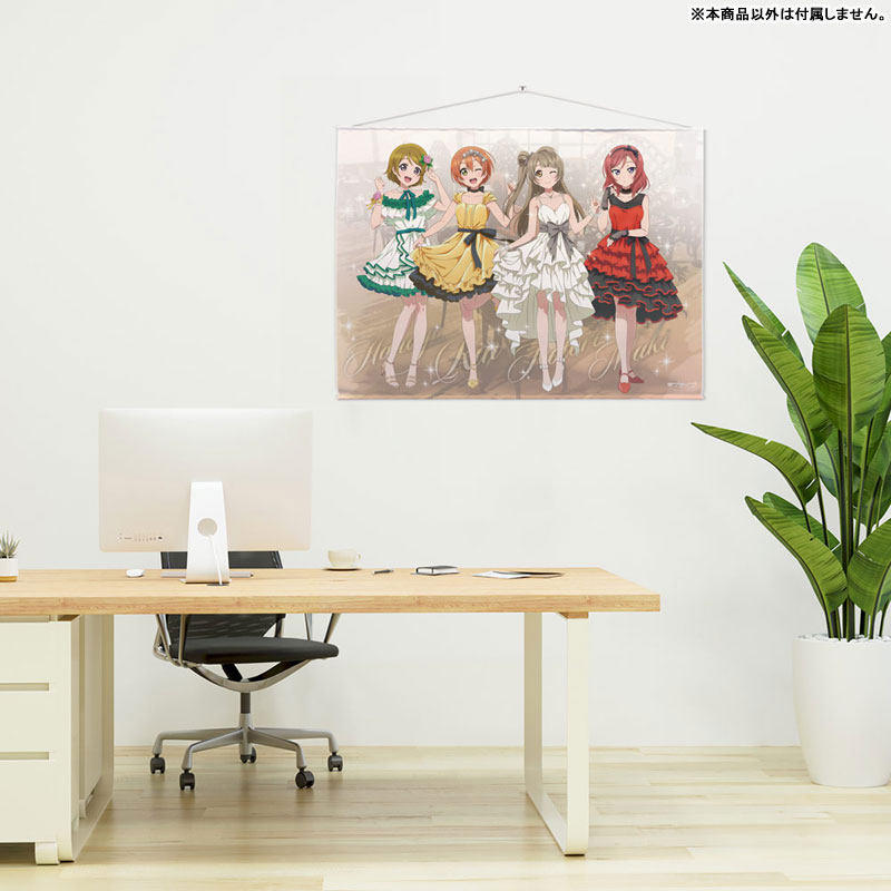 Love Live! New Illustration Kotori & Rin & Maki & Hanayo 100cm Wall Scroll Party Dress 2024 Ver.(Pre-order)