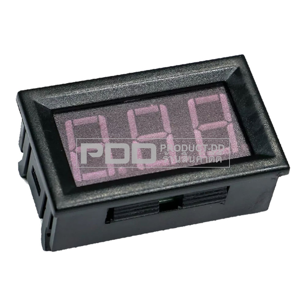 โวลต์มิเตอร์ดิจิตอล วัดแรงดัน Volt Meter ตัวเลขสีน้ำเงิน สองสาย DC 4.5V-30V ตัวเลข 0.56 นิ้ว