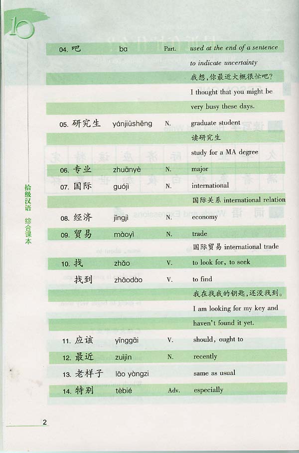 แบบเรียนภาษาจีน Ten Level Chinese (ระดับ 2) แบบบูรณาการ + 2CD 拾级汉语（第2级）综合课本（含2CD）Ten Level Chinese (Level 2): Integrated Textbook - Textbook + 2CD