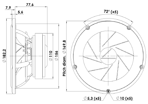 ScanSpeak Revelator 18W/4531-G00 7" Mid-Woofer 4 ohm