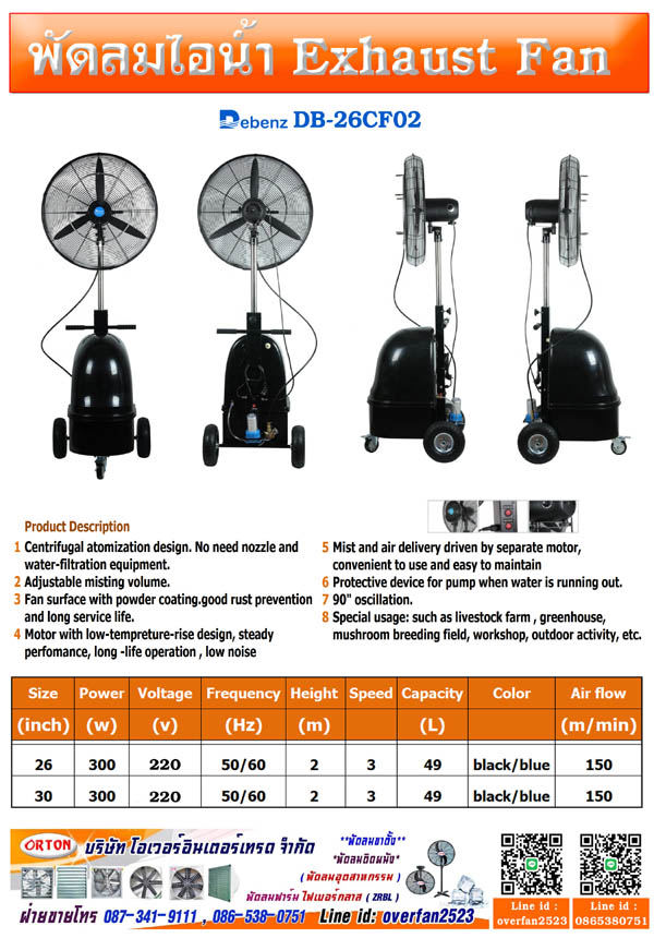 พัดลมไอน้ำตั้งพื้น, Exhaust Fan 30นิ้ว , พัดลมไอน้ำตั้งพื้น 300w พัดลมระบายอากาศตั้งพื้น ให้ปริมาณลมมาก, พัดลมตั้งพื้นไอน้ำ