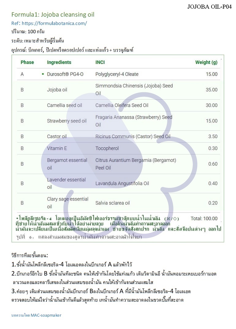 Natural oil: Jojoba Oil น้ำมัน โจโจบา