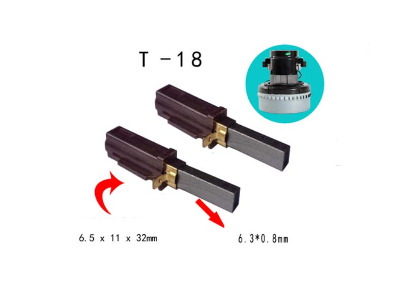 DB50016 แปรงถ่านมอเตอร์เครื่องดูดฝุ่น T18 ขนาดอุปกรณ์แกรไฟต์ 6.5 * 11 * 32 มม. อุปกรณ์สำหรับซ่อมมอเตอร์เครื่องดูดฝุ่น (ราคาต่อคู่)