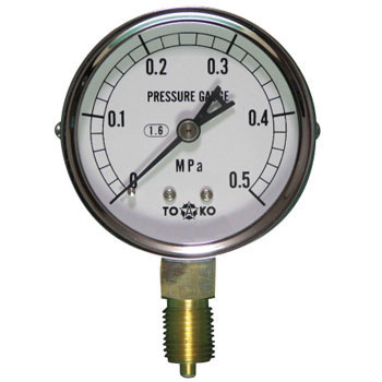 Pressure Gauge, Ф60 : TOKO :AT1 / 4G 60x0.5MPa (common type)