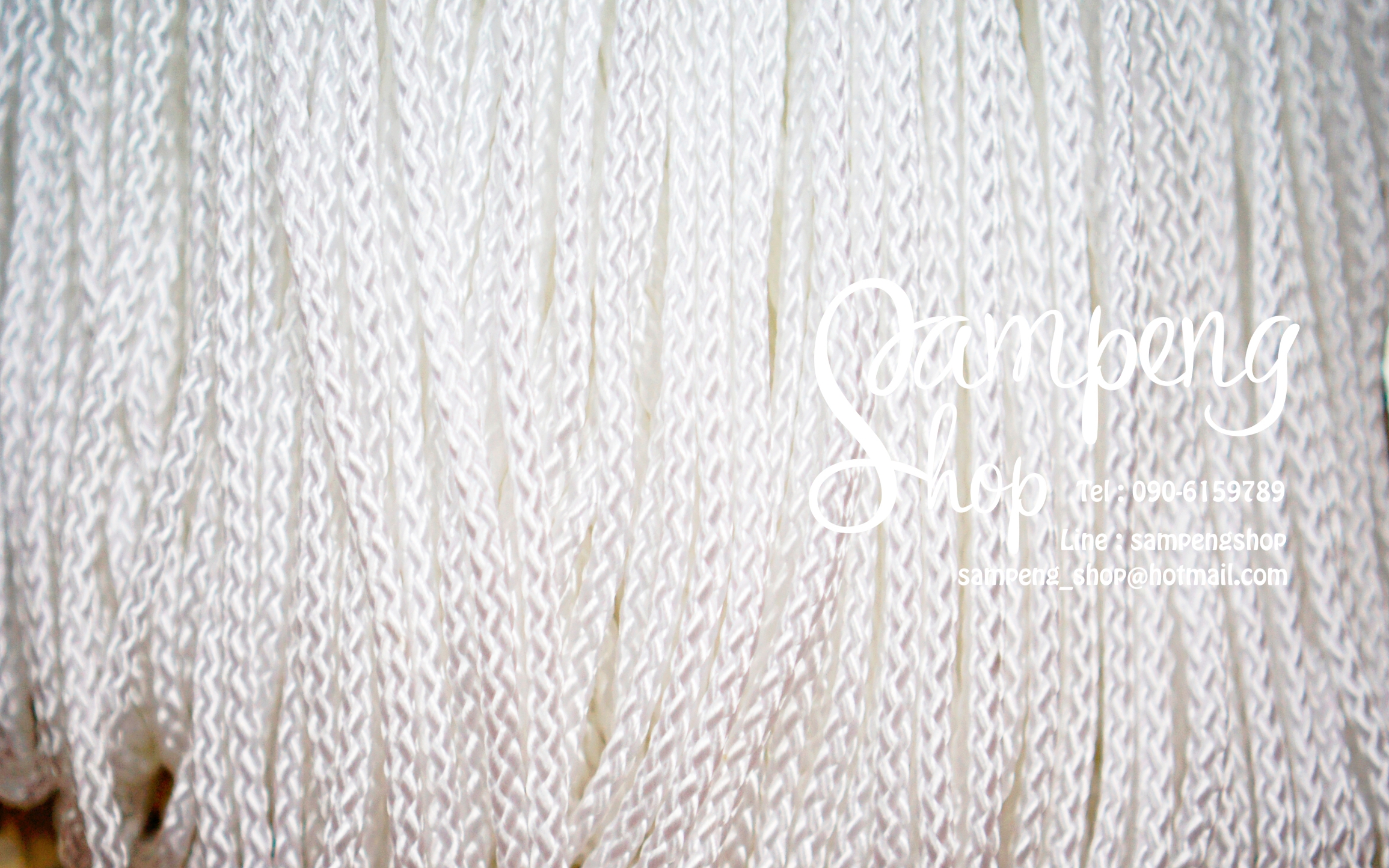 เชือกถัก P.P. #12 สีขาว (10เมตร)