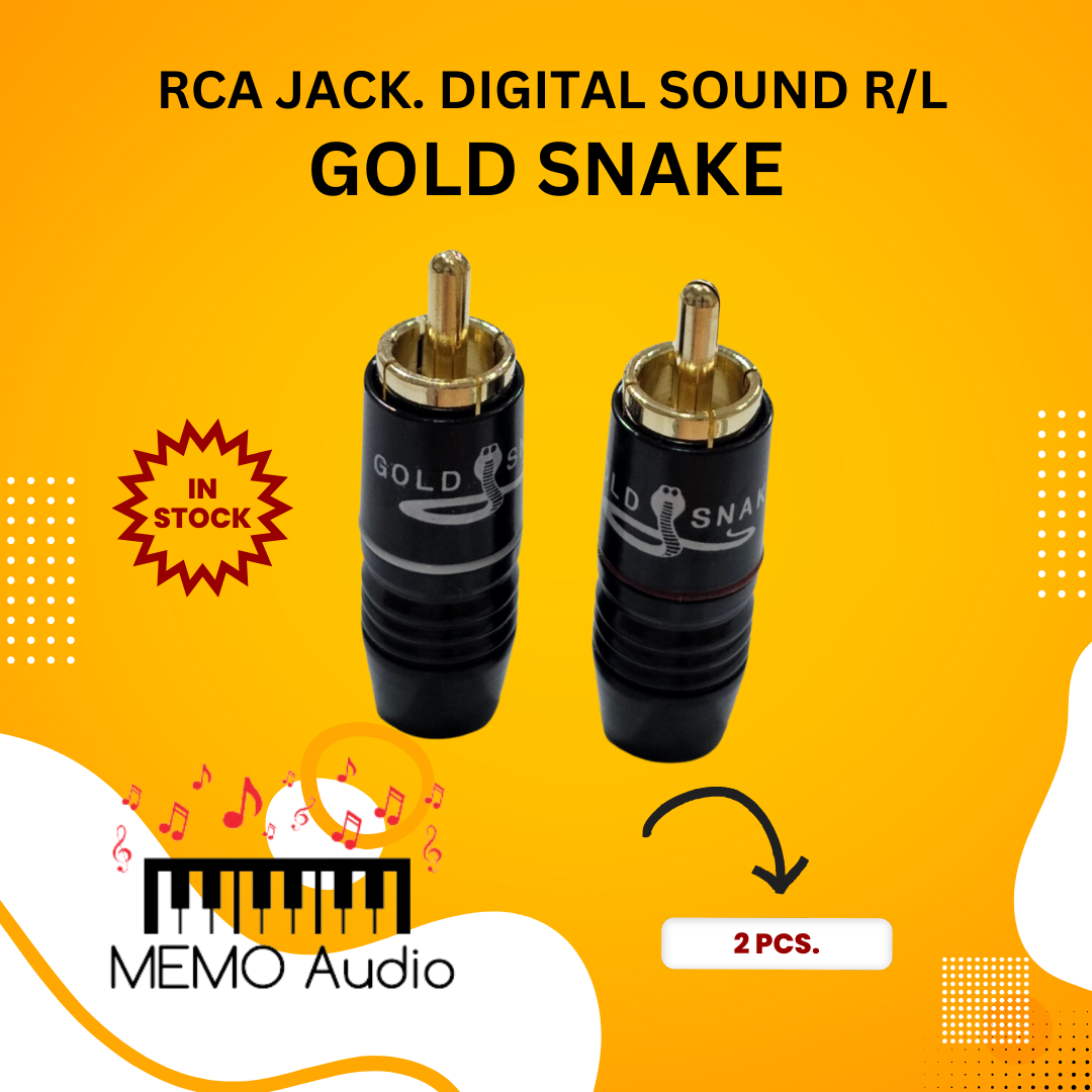 ขั้วต่อ RCA Jack ยี่ห้อ GOLD SNAKE Gold Plated RCA Connector (1 คู่)