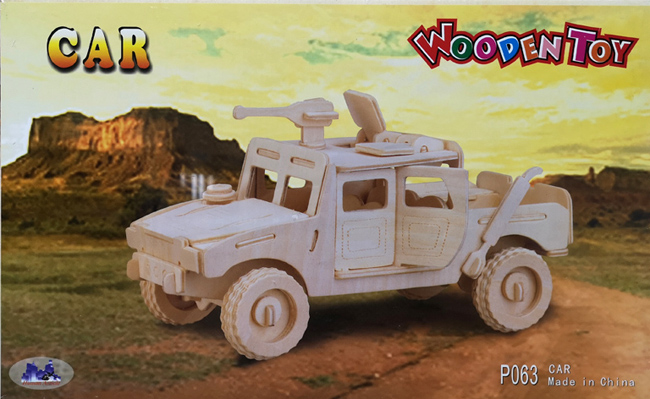 Dinokids3D ตัวต่อไม้ 3 มิติ รถทหาร Fierce horse จิ๊กซอว์ไม้ โมเดลไม้ 3 มิติ