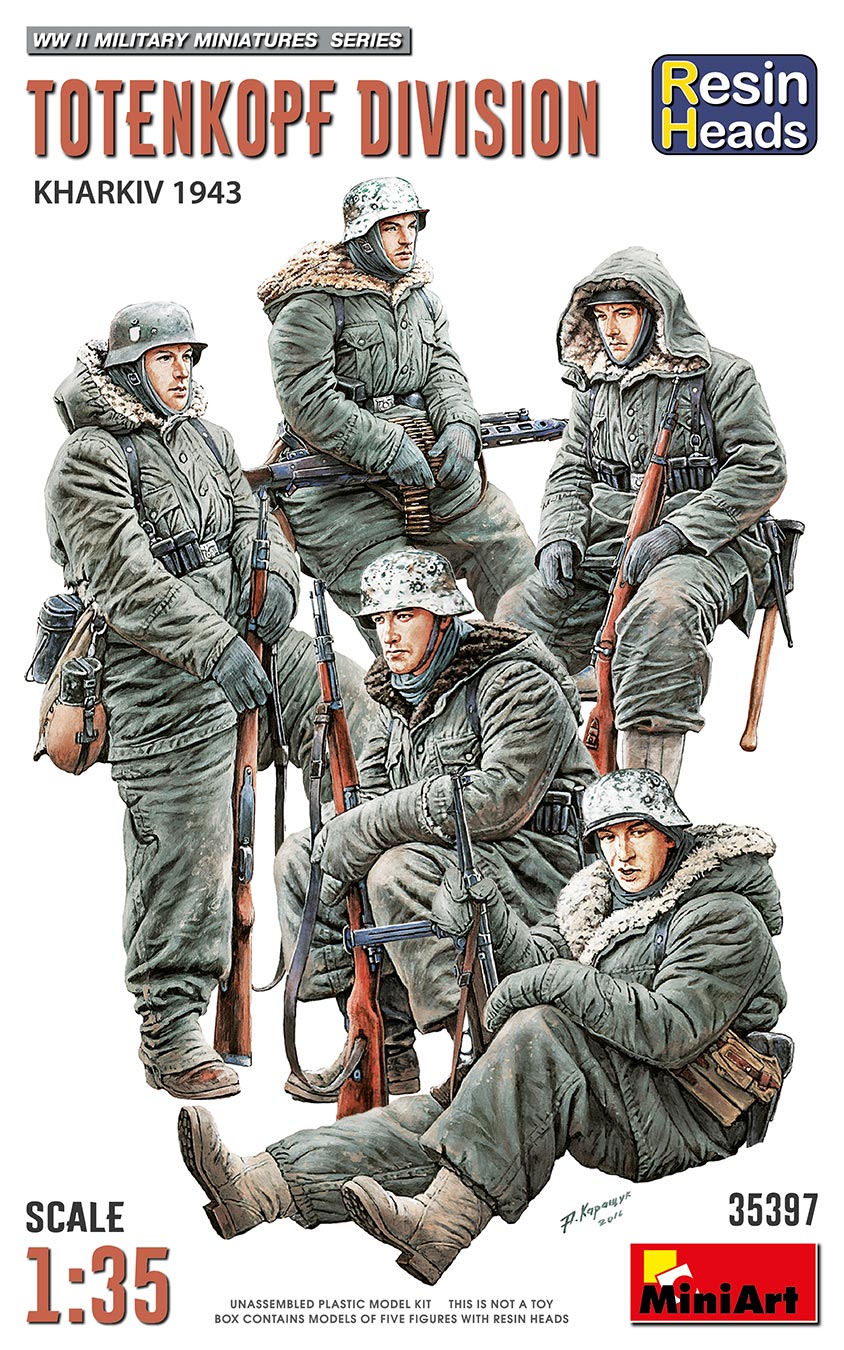 โมเดลฟิกเกอร์ทหาร MiniArt ขนาด 1/35 MI35397 TOTENKOPF DIVISION. KHARKOV 1943. RESIN HEADS_