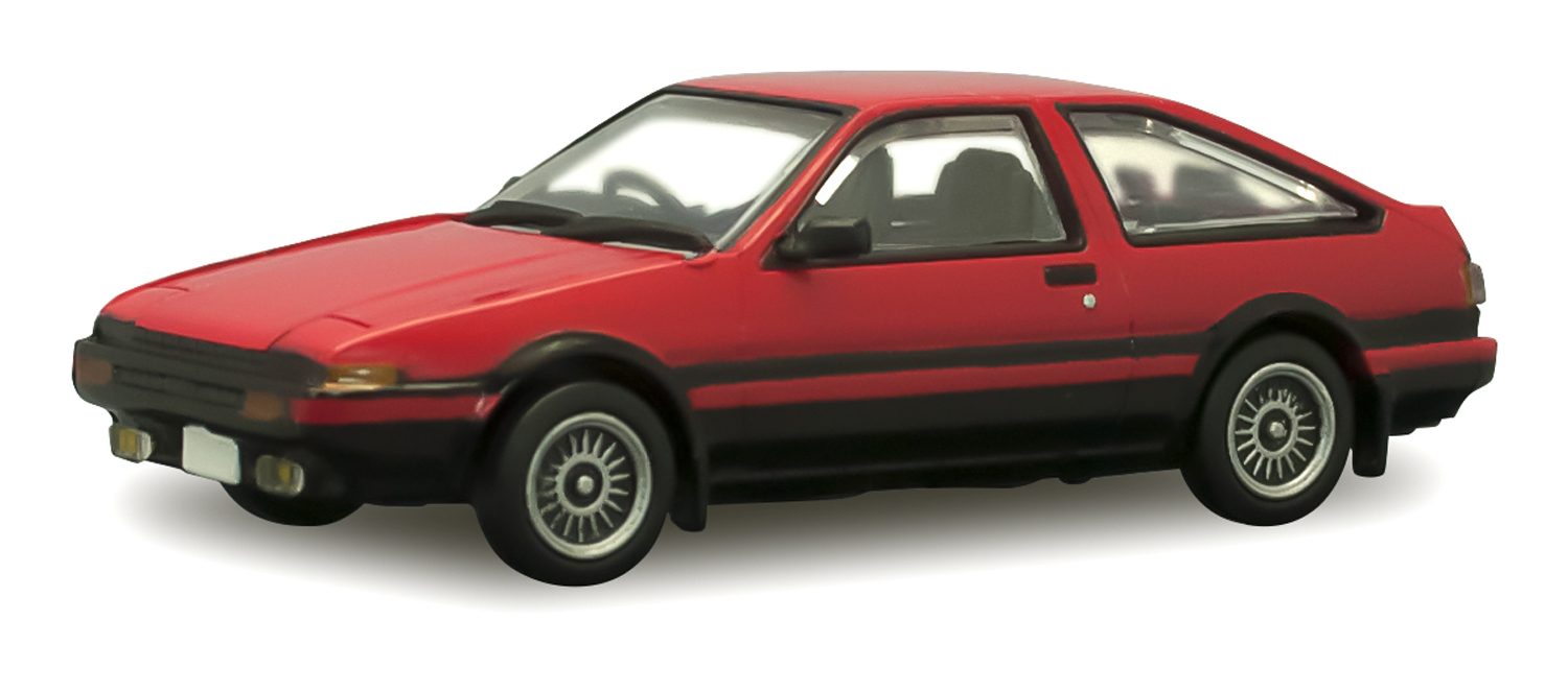 โมเดลรถญี่ปุ่นจำลองขนาด 1/64 เอฟทอย ชุดรถญี่ปุ่นคลาสสิค ชุด 5 #1-A Toyota Sprinter Trueno AE86 Red