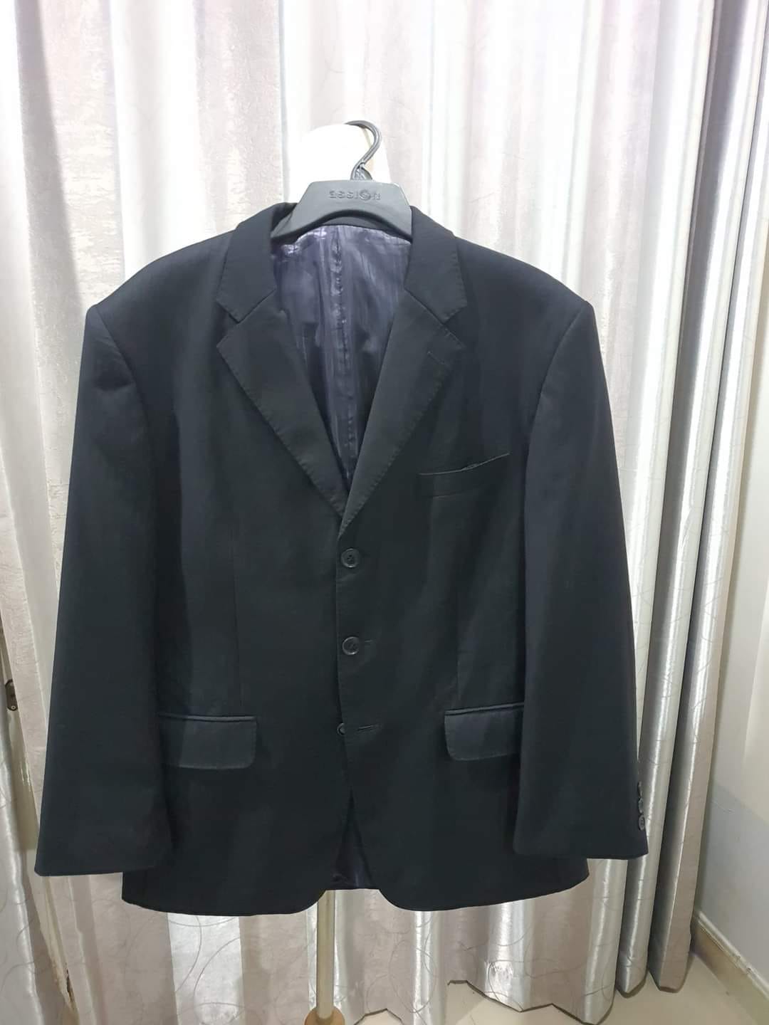 Suit0010 เสื้อสูท นำเข้า มือสอง parkland สีดำ อก 42 นิ้ว