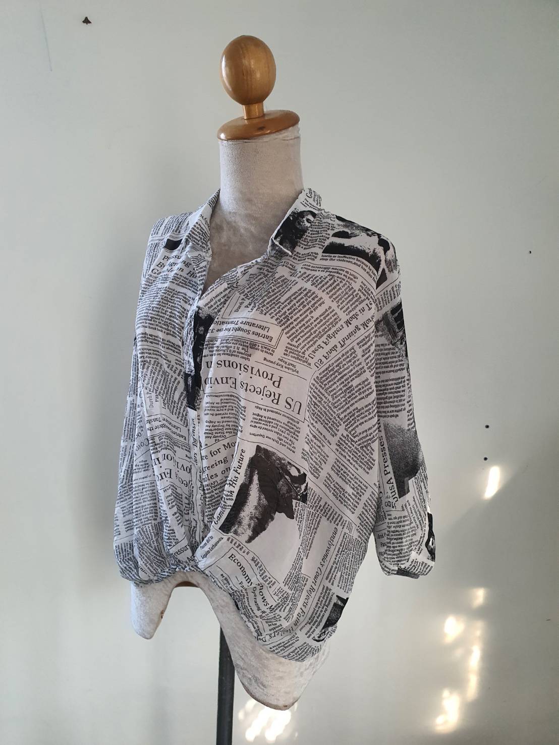 FF05727 เสื้อแฟชั่น ชีฟอง มือสอง ลายตัวอักษร สวยๆ อก free