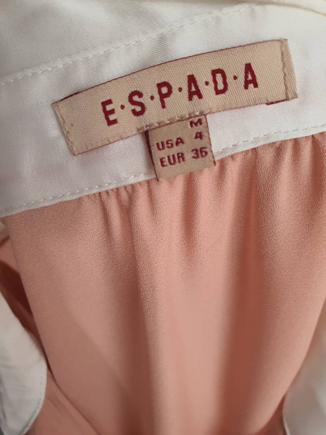 FF05484 เสื้อชีฟอง มือสอง สีโอรส แบรนด์ ESPADA