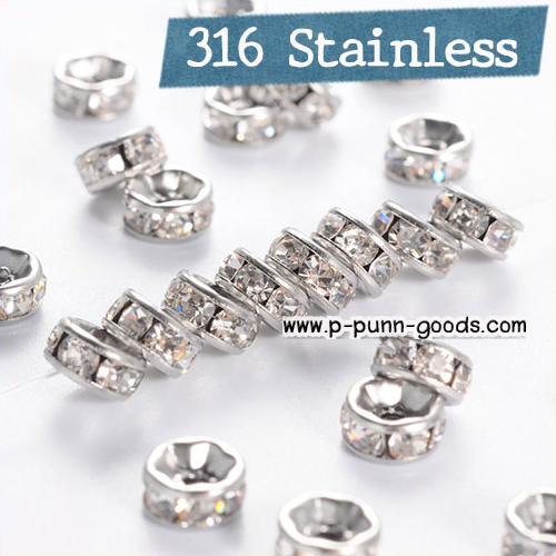 ตัวคั่นล้อเพชร 6มม. สแตนเลส ขอบตรง (316 Stainless Steel) - 1 ชิ้น