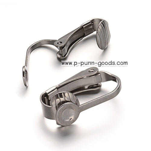 ก้านต่างหูแบบหนีบ (Clip-on) สแตนเลส 10x15.5มม.(304 Stainless Steel)
