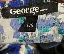 FF04169 เสื้อผ้ามือสอง ลายน้ำงิน แบรนด์ GEORGE อก 36-38 นิ้ว
