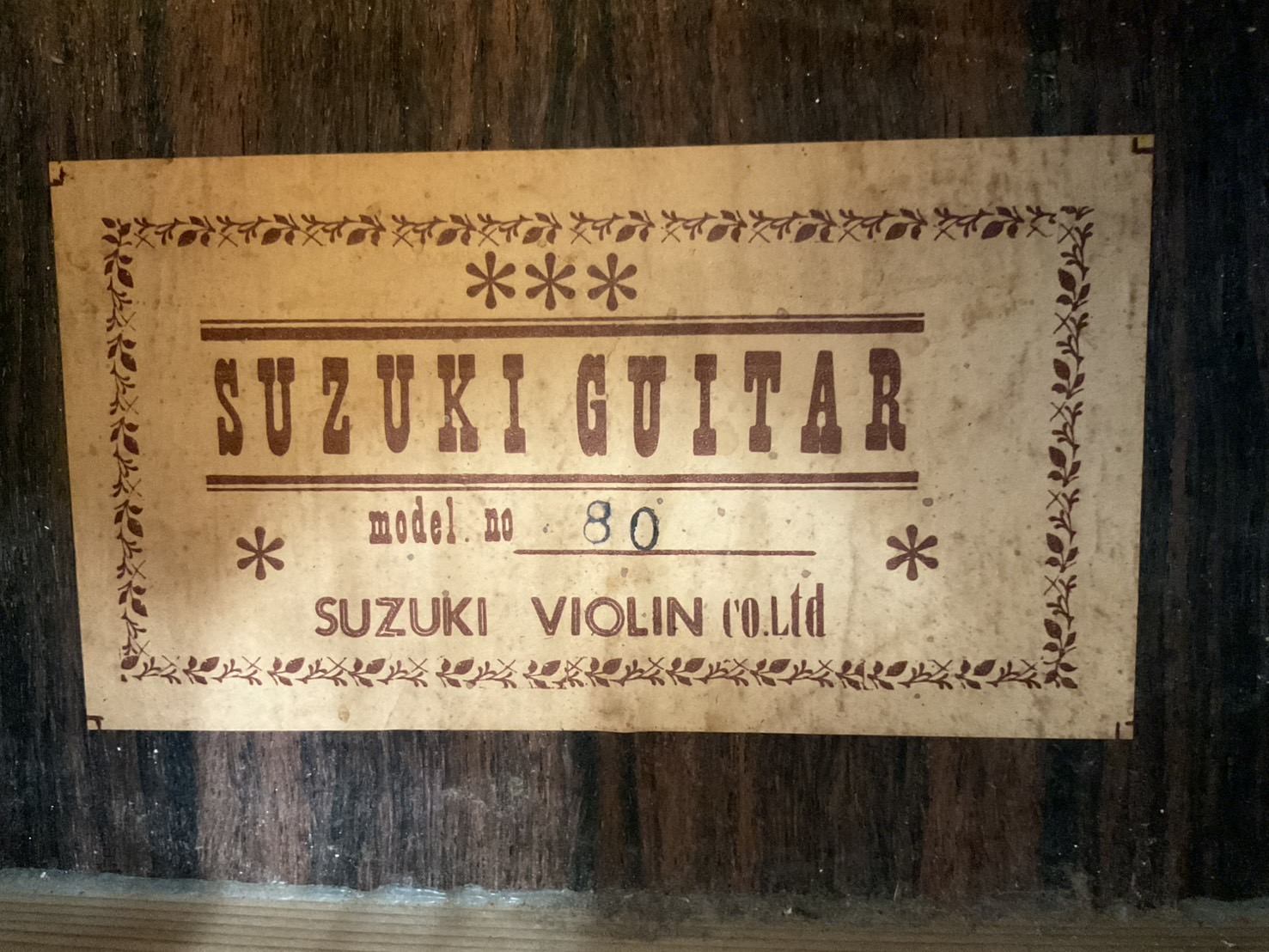 กีต้าร์คลาสสิค SUZUKI : No.80