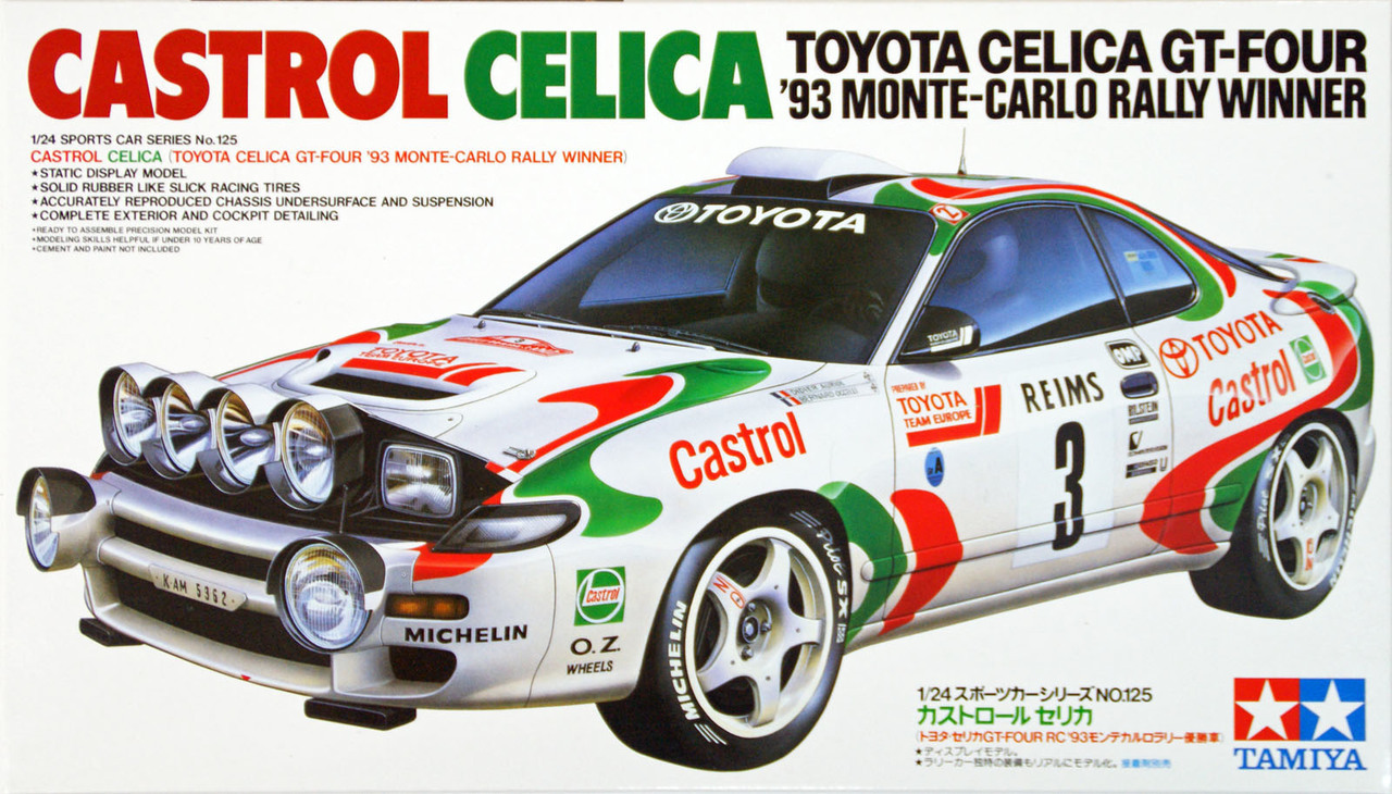 โมเดลรถประกอบทามิย่า ขนาด 1/24 Tamiya Sports Car Series TA24125 Castrol Celica ('93 Monte Carlo Rally winner)