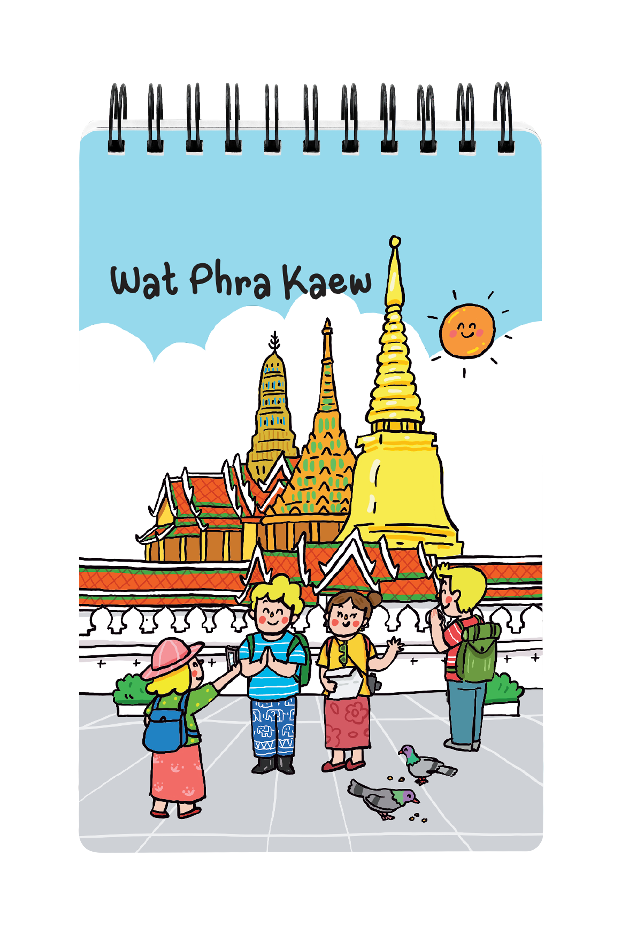 สมุด Mini Pop-Up Pursenote สันห่วง I love Thailand - วัดพระแก้ว