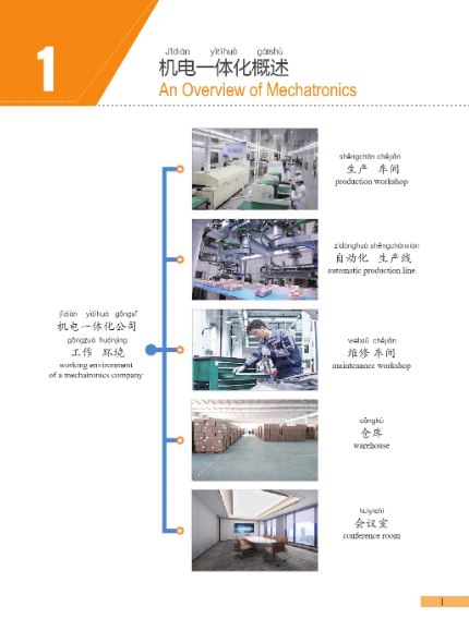 แบบเรียนภาษาจีนเมคคาทรอนิกส์ Chinese + Mechatronics (ระดับพื้นฐาน) 中文+机电一体化（初级）Chinese + Mechatronics (Elementary)