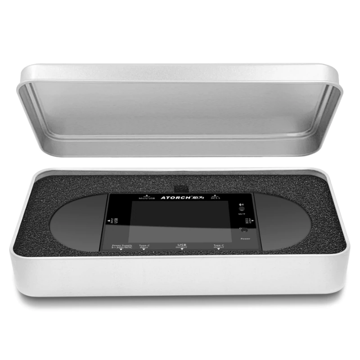 เครื่องวัดไฟ ATORCH UD24 DC5.5 USB tester PD Trigger Type-C 2.4"inch Digital voltmeter ammeter Power bank Voltage detector volt electric meter