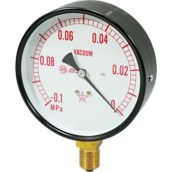 Vacuum Gauge : Migishita Seiki : Port 3/8 ขนาด 100 x - 0.1 -0 MPa เกลียวออกล่าง